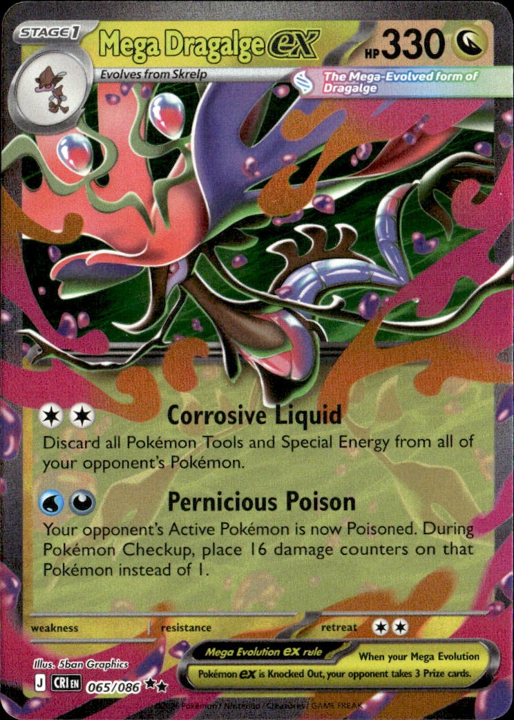 2026 Pokemon Cri En Mega Dragalge Ex graded slab
