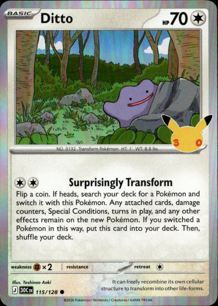 2026 Pokemon 30C En Ditto graded slab