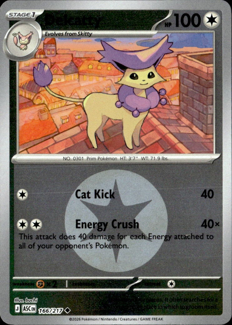 2026 Pokemon Asc En Delcatty graded slab