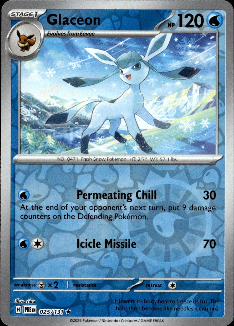 2025 Pokemon Pre En Glaceon graded slab