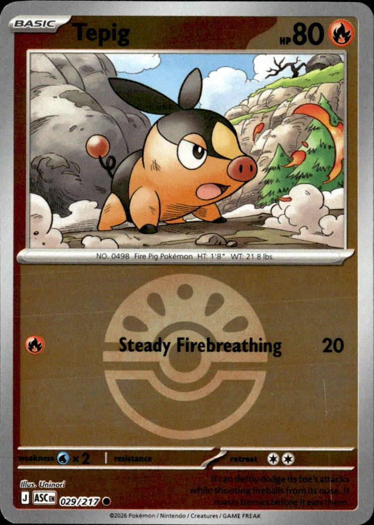 2026 Pokemon Asc En Tepig graded slab