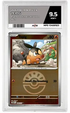 2026 POKEMON ASC EN ASCENDED HEROES-REV HOLO #029 TEPIG MPE 9.5 MINT+ — graded card up for auction