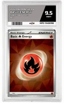 2024 POKEMON SVE EN SCARLET AND VIOLET #010 BASIC ENERGY MPE 9.5 MINT+ — graded card up for auction