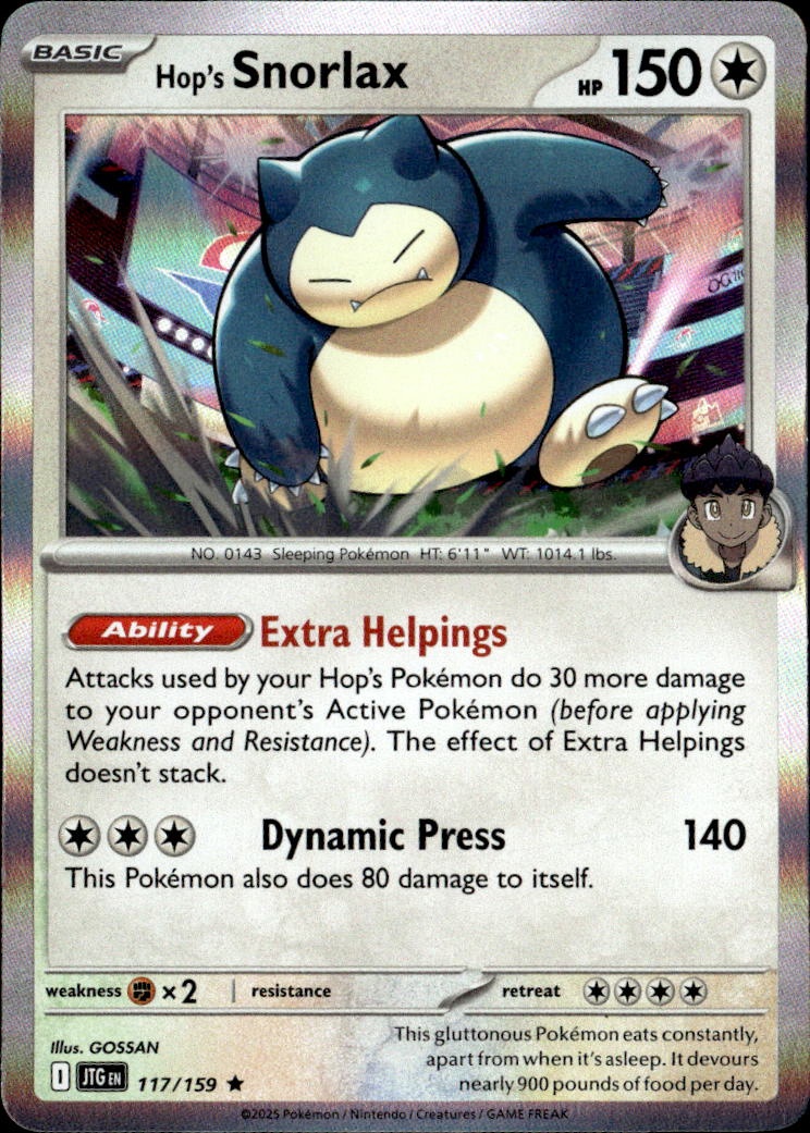 Hop'S Snorlax graded slab