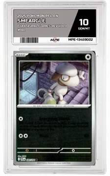 2025 POKEMON PFL EN PHANTASMAL FLAMES-REV HOLO #080 SMEARGLE MPE 10 GEM/MT — graded card up for auction