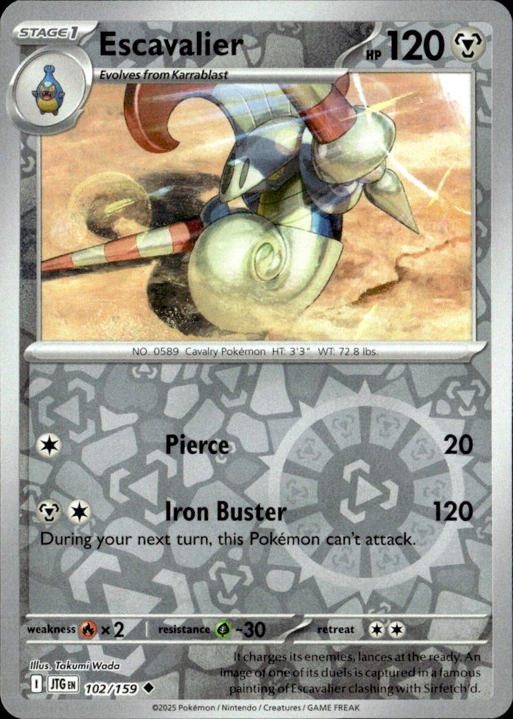 2025 Pokemon Jtg En Escavalier graded slab