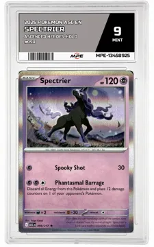 2026 POKEMON ASC EN ASCENDED HEROES-HOLO #098 SPECTRIER MPE 9 MINT — graded card up for auction