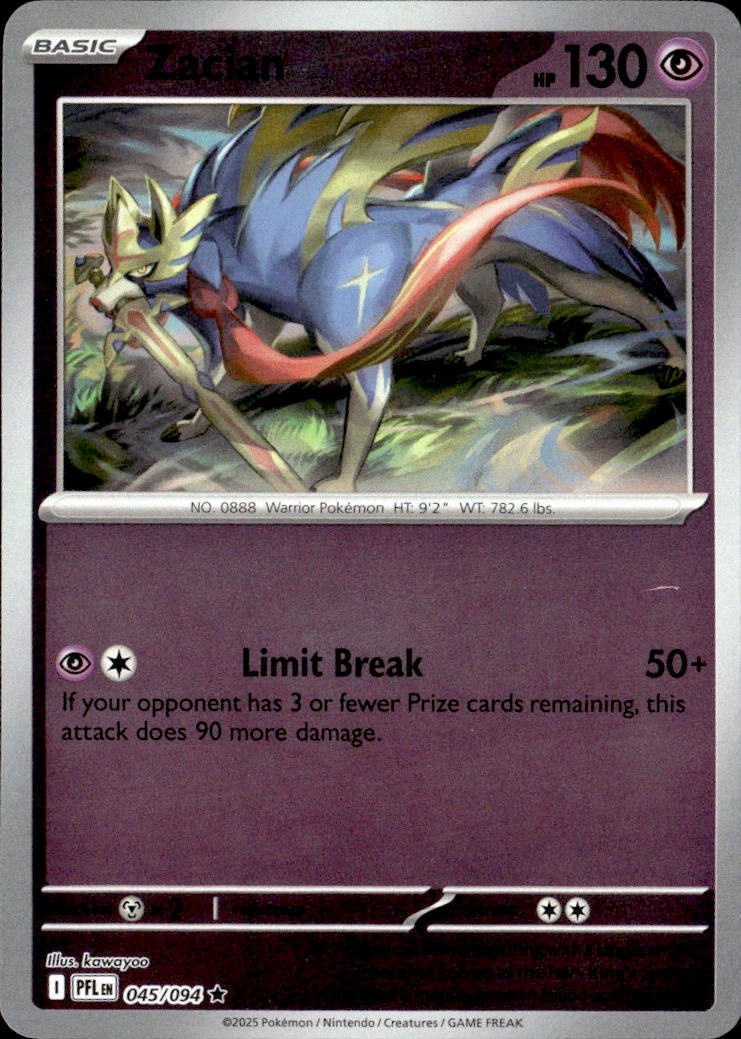 2025 Pokemon Pfl En Zacian graded slab