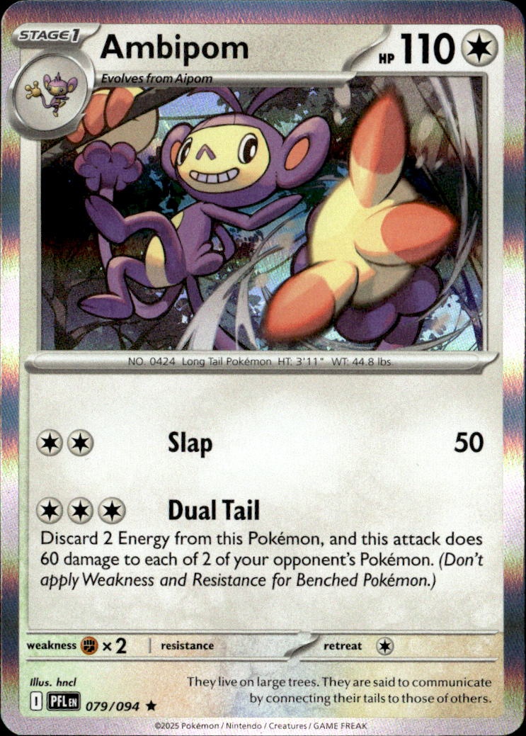 2025 Pokemon Pfl En Ambipom graded slab