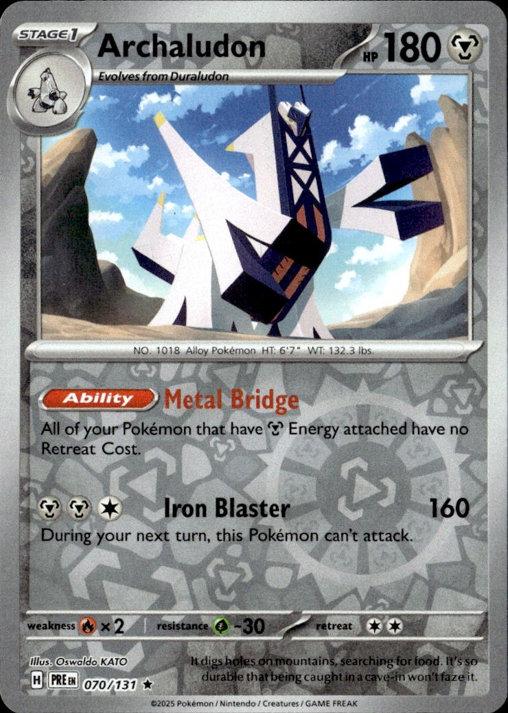 2025 Pokemon Pre En Archaludon graded slab
