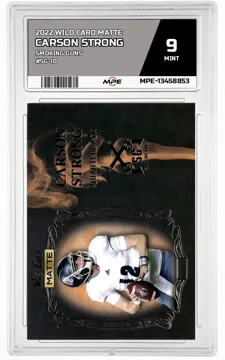 2022 WILD CARD MATTE SMOKING GUNS #SG-10 CARSON STRONG MPE 9 MINT — graded card up for auction