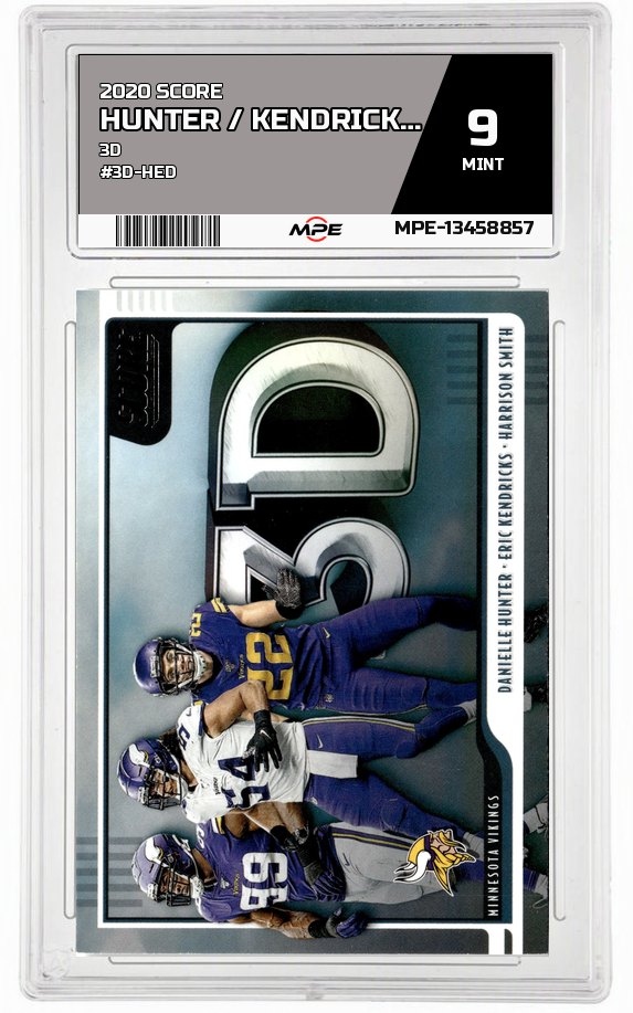 2020 SCORE 3D #3D-HED HUNTER / KENDRICKS / SMITH MPE 9 MINT — graded card auctioned from the MPE vault