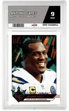 2024 DONRUSS ALL-TIME GRIDIRON KINGS #11 ANTONIO GATES MPE 9 MINT — graded card up for auction