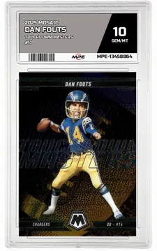 2025 MOSAIC TOUCHDOWN MASTERS #17 DAN FOUTS MPE 10 GEM/MT — graded card up for auction
