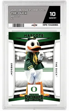2020 CONTENDERS DRAFT PICKS MASCOTS #2 THE DUCK MPE 10 GEM/MT — graded card up for auction
