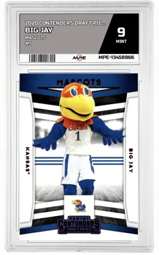 2020 CONTENDERS DRAFT PICKS MASCOTS #11 BIG JAY MPE 9 MINT — graded card up for auction