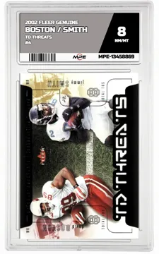 2002 FLEER GENUINE TD THREATS #4 BOSTON / SMITH MPE 8 NM/MT — graded card up for auction