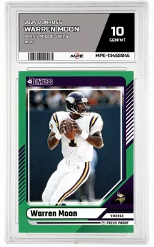 2024 DONRUSS Press Proof Green #126 WARREN MOON MPE 10 GEM/MT — graded card up for auction