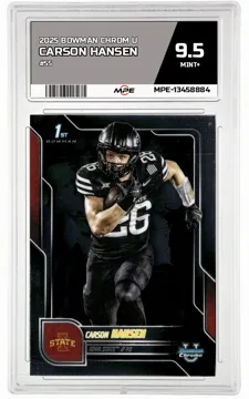 2025 BOWMAN CHROM U #55 CARSON HANSEN MPE 9.5 MINT+ — graded card up for auction