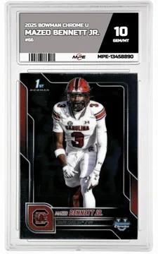 2025 BOWMAN CHROME U #66 MAZEO BENNETT JR. MPE 10 GEM/MT — graded card up for auction