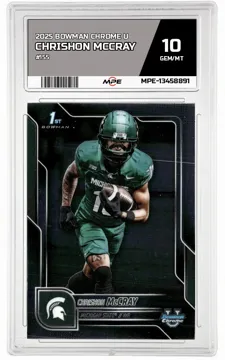 2025 BOWMAN CHROME U #155 CHRISHON MCCRAY MPE 10 GEM/MT — graded card up for auction