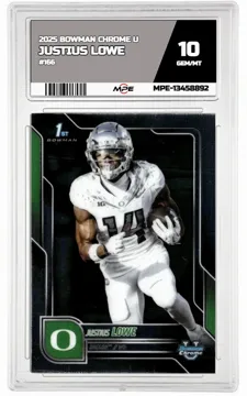 2025 BOWMAN CHROME U #166 JUSTIUS LOWE MPE 10 GEM/MT — graded card up for auction