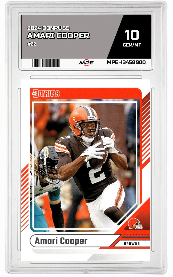 2024 DONRUSS #22 AMARI COOPER MPE 10 GEM/MT — graded card auctioned from the MPE vault
