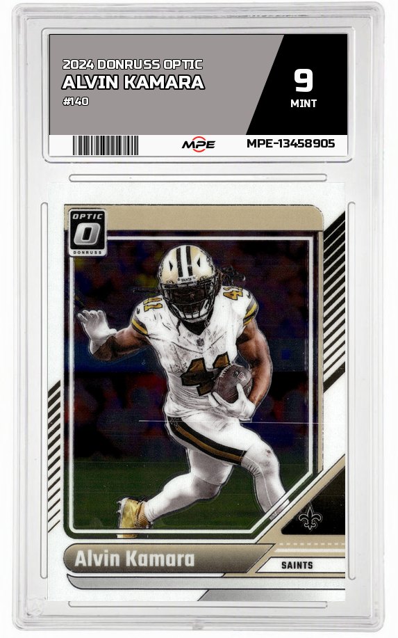 2024 DONRUSS OPTIC #140 ALVIN KAMARA MPE 9 MINT — graded card auctioned from the MPE vault