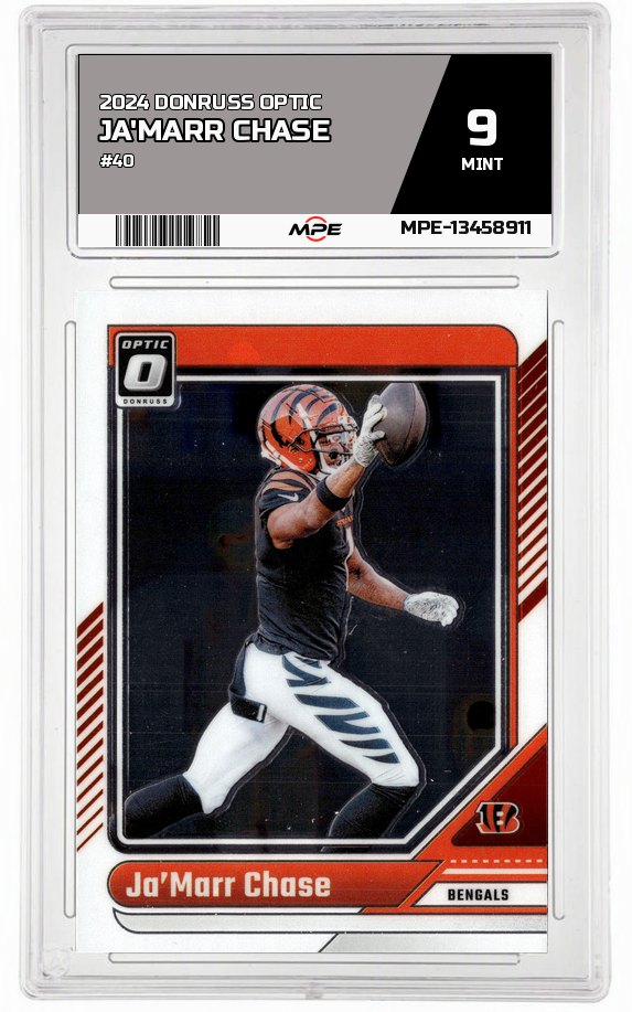 2024 DONRUSS OPTIC #40 JA'MARR CHASE MPE 9 MINT — graded card auctioned from the MPE vault