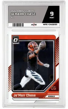 2024 DONRUSS OPTIC #40 JA'MARR CHASE MPE 9 MINT — graded card up for auction