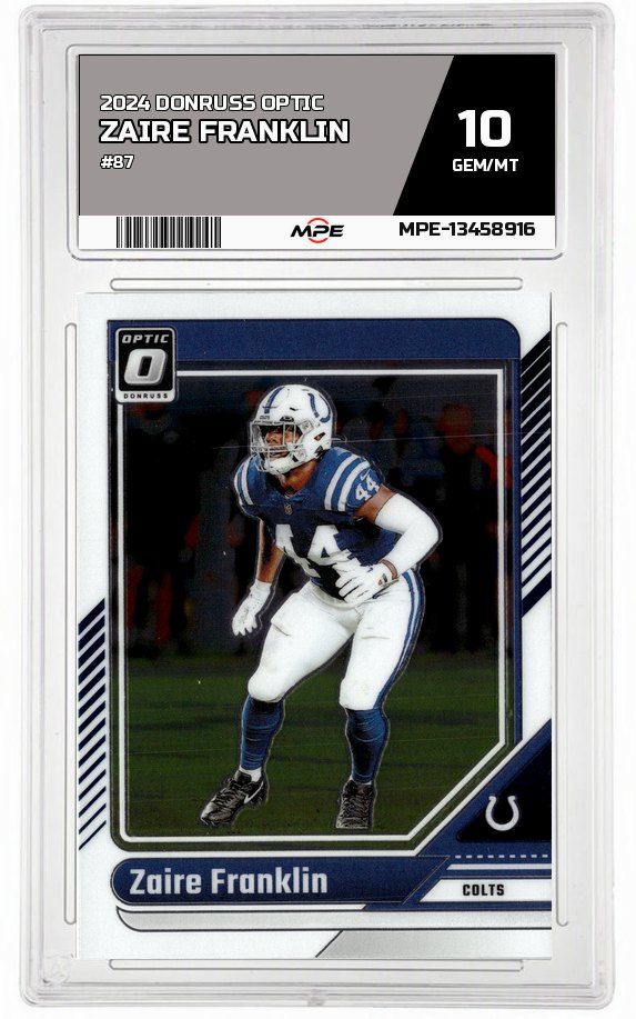 2024 DONRUSS OPTIC #87 ZAIRE FRANKLIN MPE 10 GEM/MT — graded card auctioned from the MPE vault