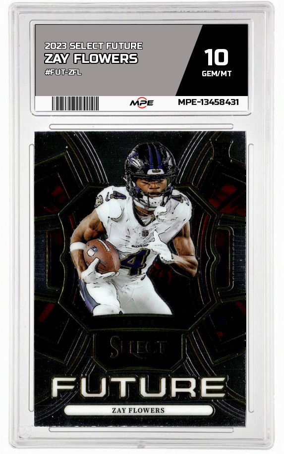 2023 SELECT FUTURE #FUT-ZFL ZAY FLOWERS MPE 10 GEM/MT — graded card auctioned from the MPE vault