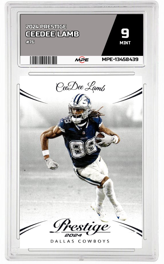 2024 PRESTIGE #76 CEEDEE LAMB MPE 9 MINT — graded card auctioned from the MPE vault