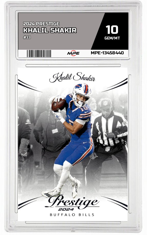 2024 PRESTIGE #33 KHALIL SHAKIR MPE 10 GEM/MT — graded card auctioned from the MPE vault
