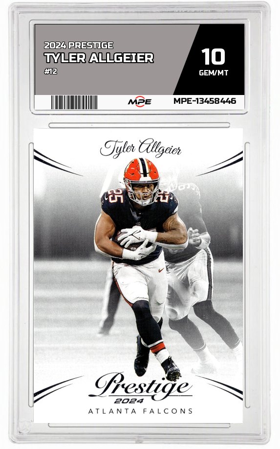 2024 PRESTIGE #12 TYLER ALLGEIER MPE 10 GEM/MT — graded card auctioned from the MPE vault