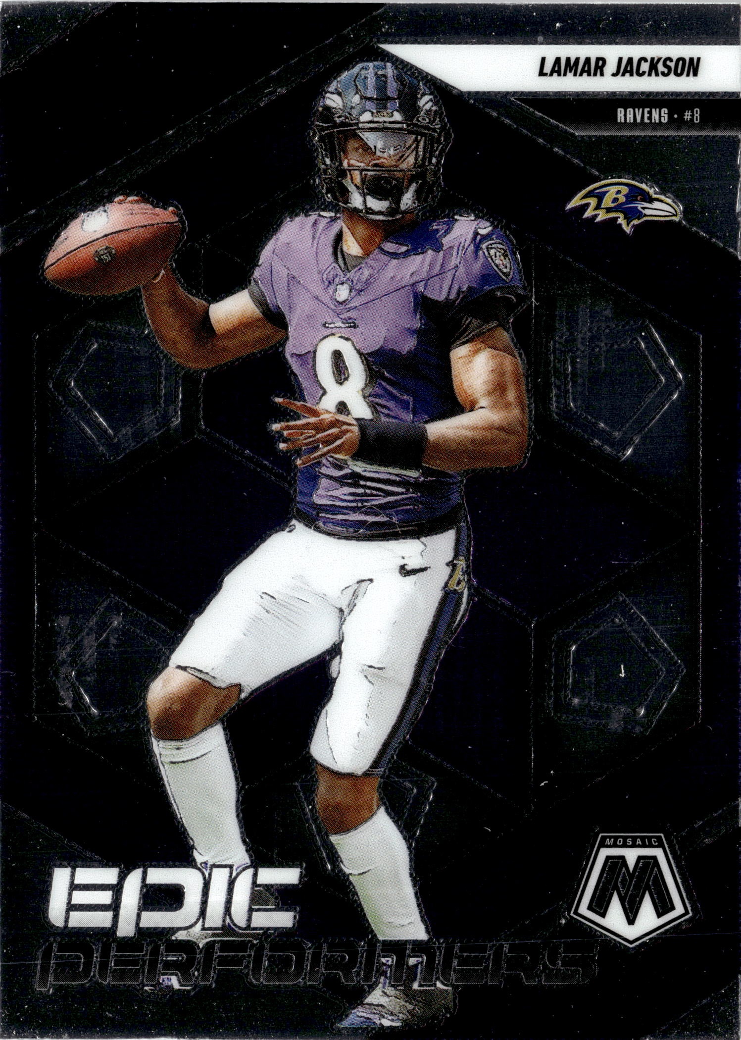 2025 Mosaic Lamar Jackson graded slab