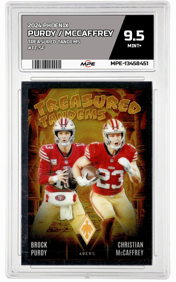 2024 PHOENIX TREASURED TANDEMS #TT-SF PURDY / MCCAFFREY MPE 9.5 MINT+ — graded card auctioned from the MPE vault