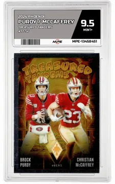 2024 PHOENIX TREASURED TANDEMS #TT-SF PURDY / MCCAFFREY MPE 9.5 MINT+ — graded card up for auction
