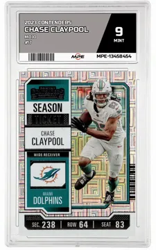 2023 CONTENDERS MOJO #17 CHASE CLAYPOOL MPE 9 MINT — graded card up for auction