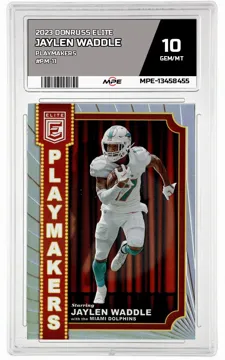 2023 DONRUSS ELITE PLAYMAKERS #PM-11 JAYLEN WADDLE MPE 10 GEM/MT — graded card up for auction