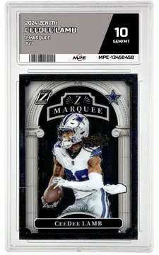 2024 ZENITH Z MARQUEE #27 CEEDEE LAMB MPE 10 GEM/MT — graded card up for auction