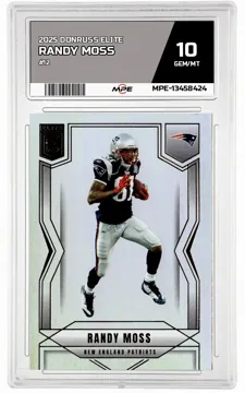 2025 DONRUSS ELITE #12 RANDY MOSS MPE 10 GEM/MT — graded card up for auction