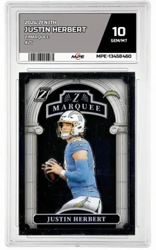 2024 ZENITH Z MARQUEE #25 JUSTIN HERBERT MPE 10 GEM/MT — graded card up for auction