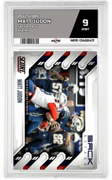 2022 SCORE SACK ATTACK #SA-MJ MATT JUDON MPE 9 MINT — graded card up for auction