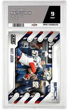 2022 SCORE SACK ATTACK #SA-MJ MATT JUDON MPE 9 MINT — graded card up for auction