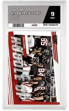 2022 SCORE HUDDLE UP #HU-ATL ATLANTA FALCONS MPE 9 MINT — graded card up for auction