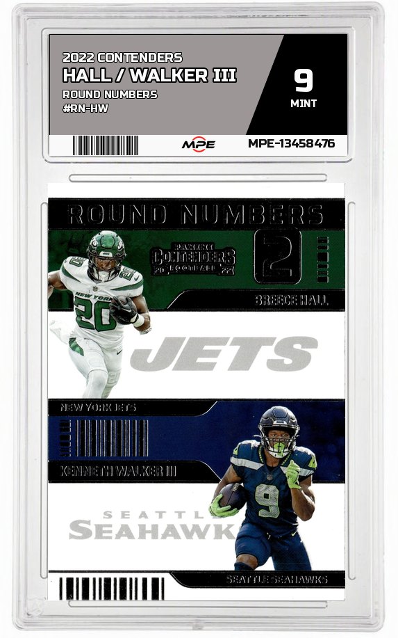 2022 CONTENDERS ROUND NUMBERS #RN-HW HALL / WALKER III MPE 9 MINT — graded card auctioned from the MPE vault