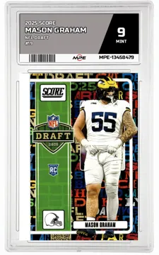 2025 SCORE NFL DRAFT #19 MASON GRAHAM MPE 9 MINT — graded card up for auction