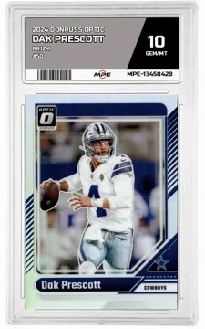 2024 DONRUSS OPTIC PRIZM #50 DAK PRESCOTT MPE 10 GEM/MT — graded card up for auction