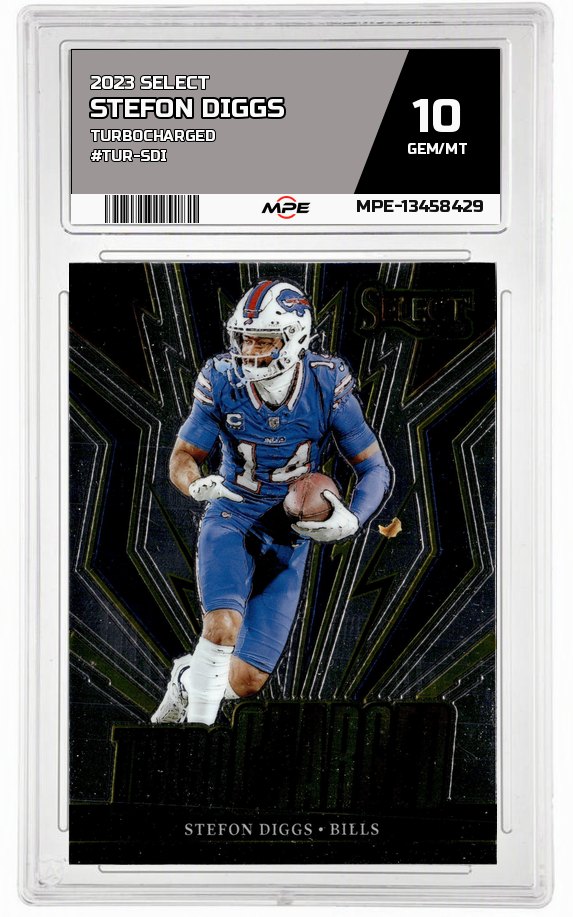 2023 SELECT TURBOCHARGED #TUR-SDI STEFON DIGGS MPE 10 GEM/MT — graded card auctioned from the MPE vault